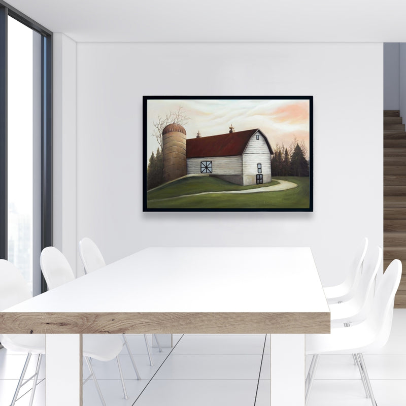 White Barn, Fine art gallery wrapped canvas 24x36
