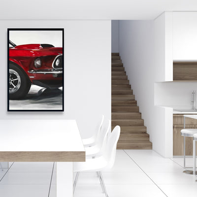 Classic Red Car, Fine art gallery wrapped canvas 24x36