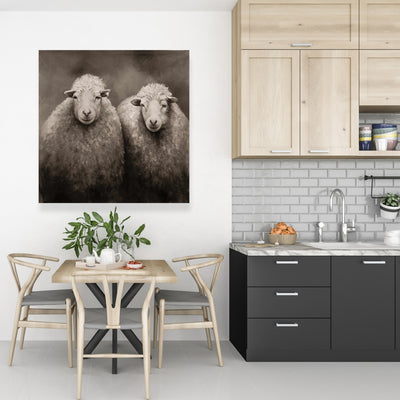 Sheep Sepia, Fine art gallery wrapped canvas 24x36