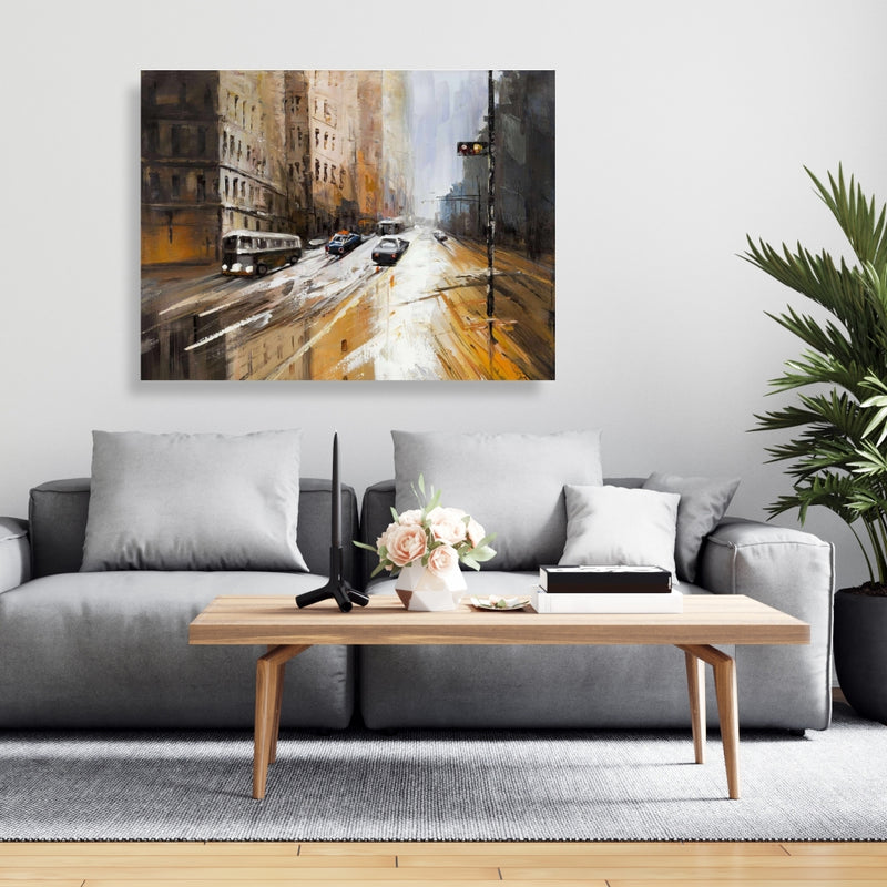 Abstract City Street, Fine art gallery wrapped canvas 24x36