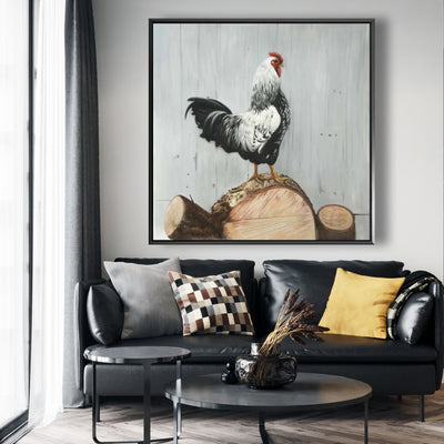 Wyandotte Rooster, Fine art gallery wrapped canvas 24x36