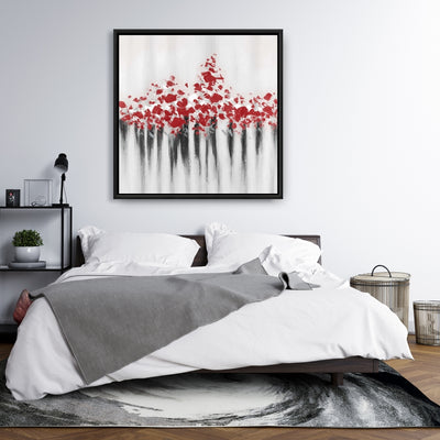 Falling Red Dot, Fine art gallery wrapped canvas 36x36