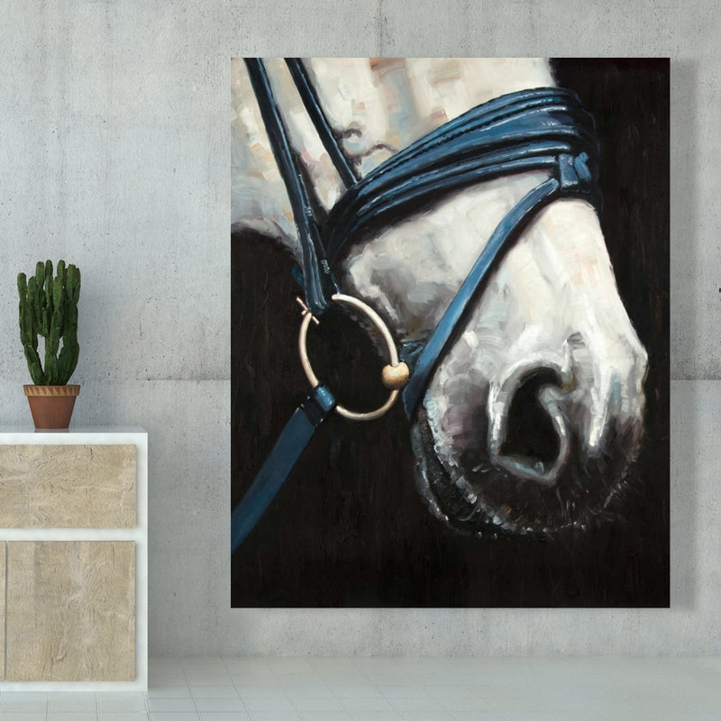 Horse With Harness, Fine art gallery wrapped canvas 24x36