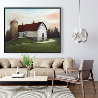 White Barn, Fine art gallery wrapped canvas 24x36