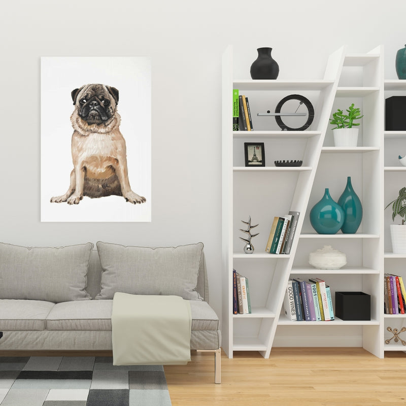 Pug, Fine art gallery wrapped canvas 24x36