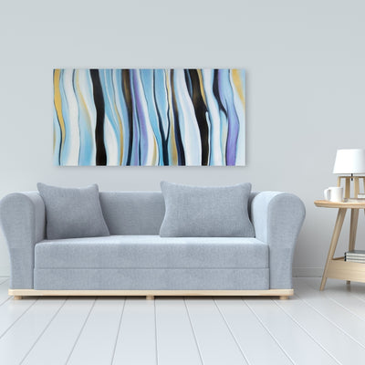 Blue Mood, Fine art gallery wrapped canvas 16x48