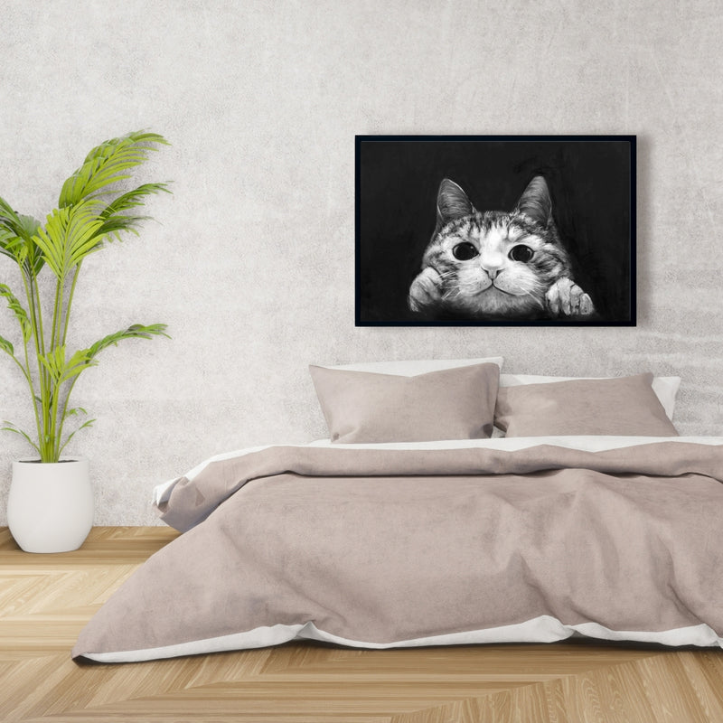 Curious Cat, Fine art gallery wrapped canvas 24x36