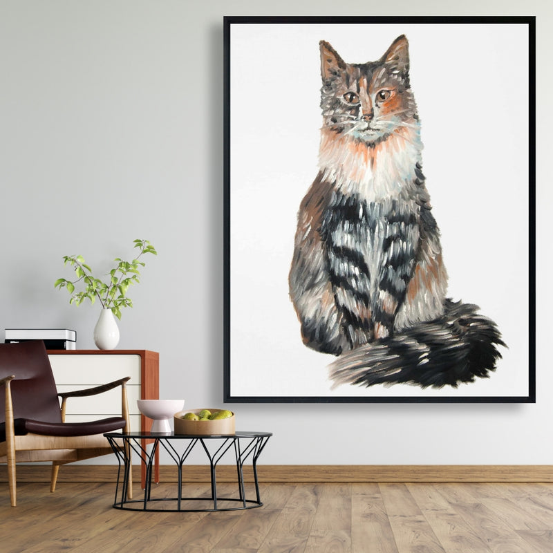 Norwegian Forest Cat, Fine art gallery wrapped canvas 24x36