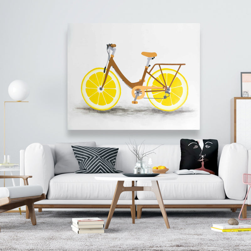 Lemon Wheel Bike, Fine art gallery wrapped canvas 24x36