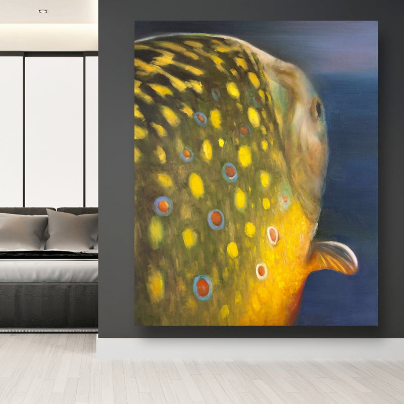 Golden Trout Fish, Fine art gallery wrapped canvas 24x36