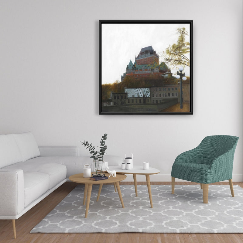 Le Château De Frontenac In Autumn, Fine art gallery wrapped canvas 24x36