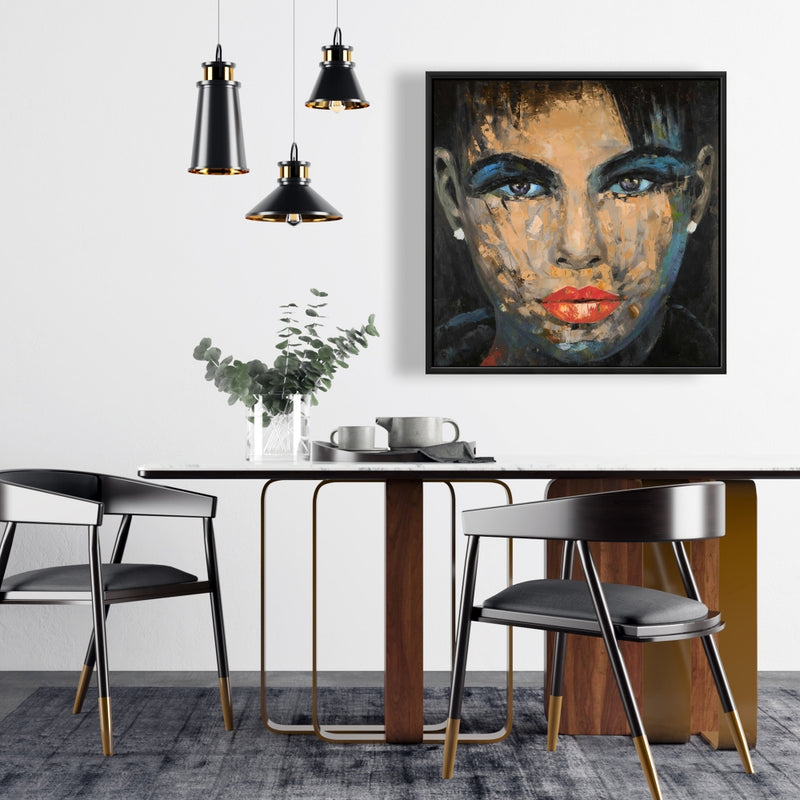 Abstract Female Portrait, Fine art gallery wrapped canvas 24x36
