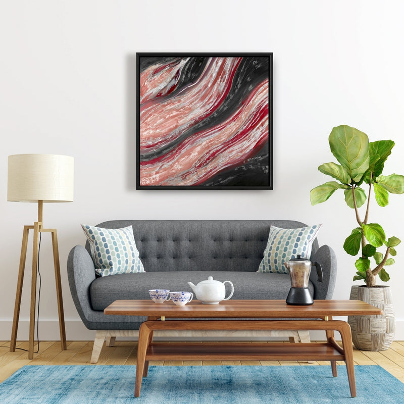 Red Wave, Fine art gallery wrapped canvas 36x36