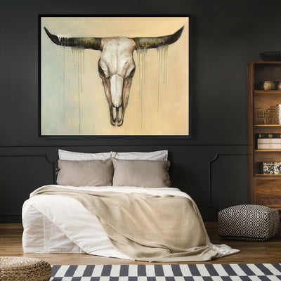 Bull Skull, Fine art gallery wrapped canvas 24x36