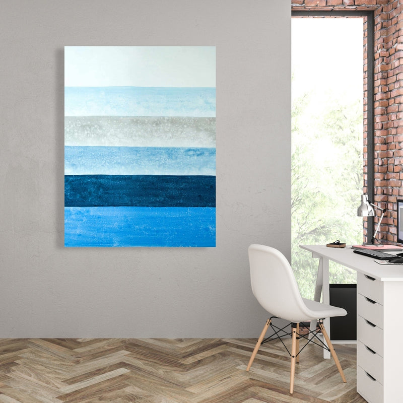 Blue Stripes, Fine art gallery wrapped canvas 36x36