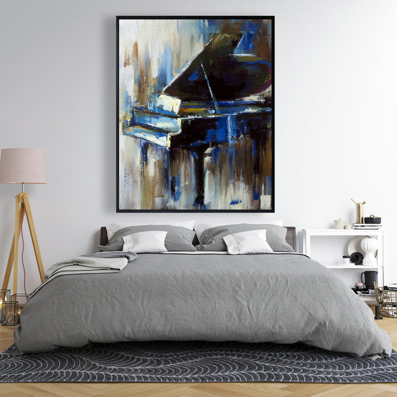 Abstract Grand Piano, Fine art gallery wrapped canvas 24x36