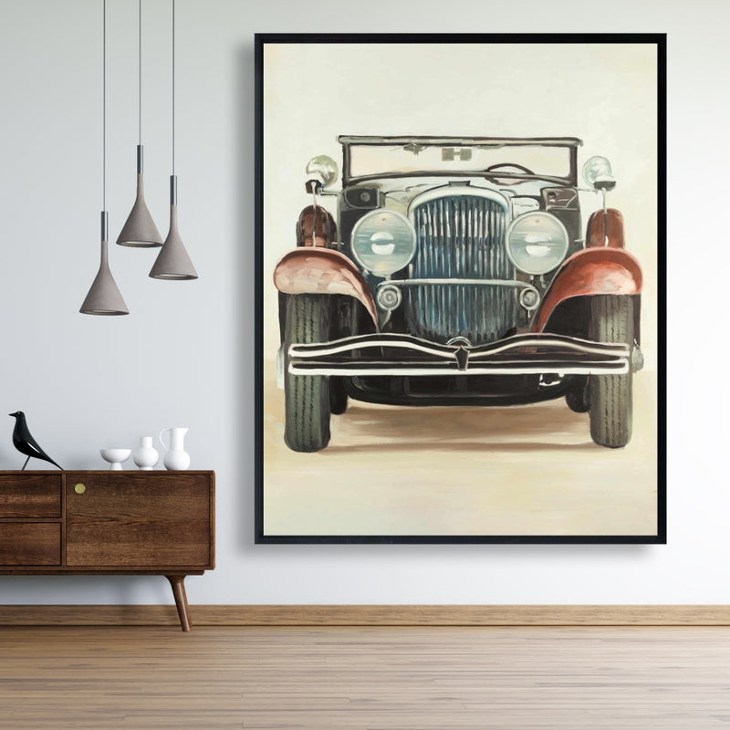 Old 1920S Luxury Car, Fine art gallery wrapped canvas 36x36