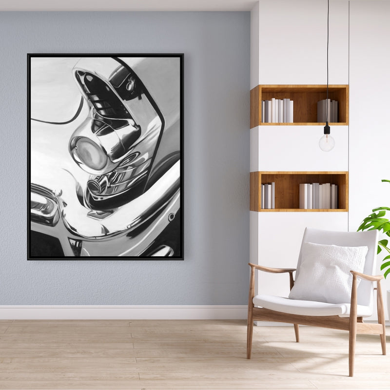 Beautiful Chrome Car, Fine art gallery wrapped canvas 24x36
