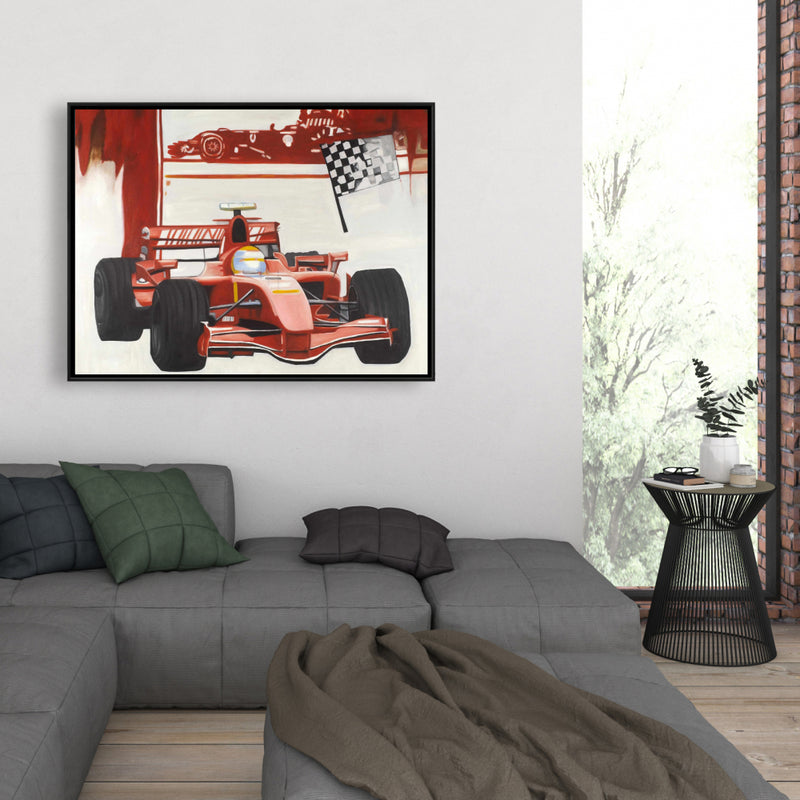 Formule 1 Car, Fine art gallery wrapped canvas 36x36