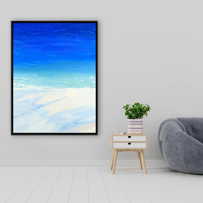 Satellite View Of The Ocean, Fine art gallery wrapped canvas 16x48