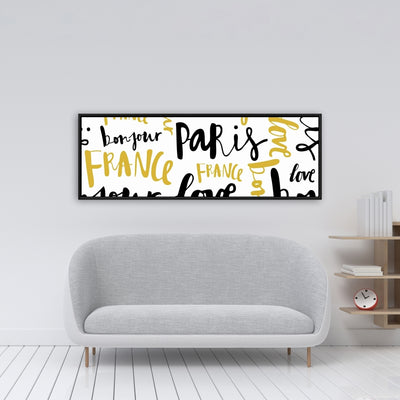Bonjour Paris, Fine art gallery wrapped canvas 16x48