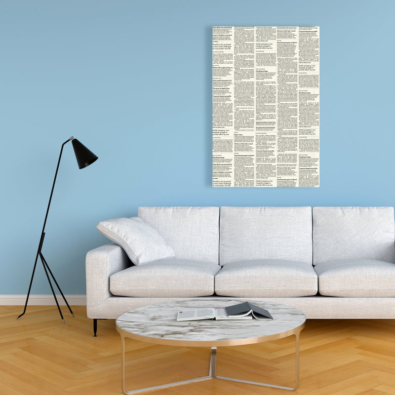 Newspaper, Fine art gallery wrapped canvas 24x36