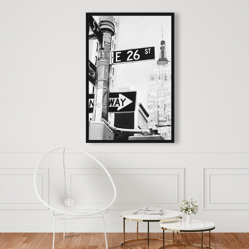 New York City Street Signs, Fine art gallery wrapped canvas 24x36