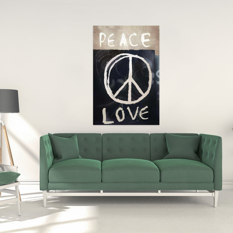Peace Love, Fine art gallery wrapped canvas 24x36