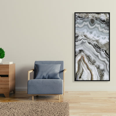 Abstract Geode, Fine art gallery wrapped canvas 16x48