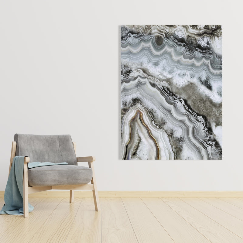 Abstract Geode, Fine art gallery wrapped canvas 16x48