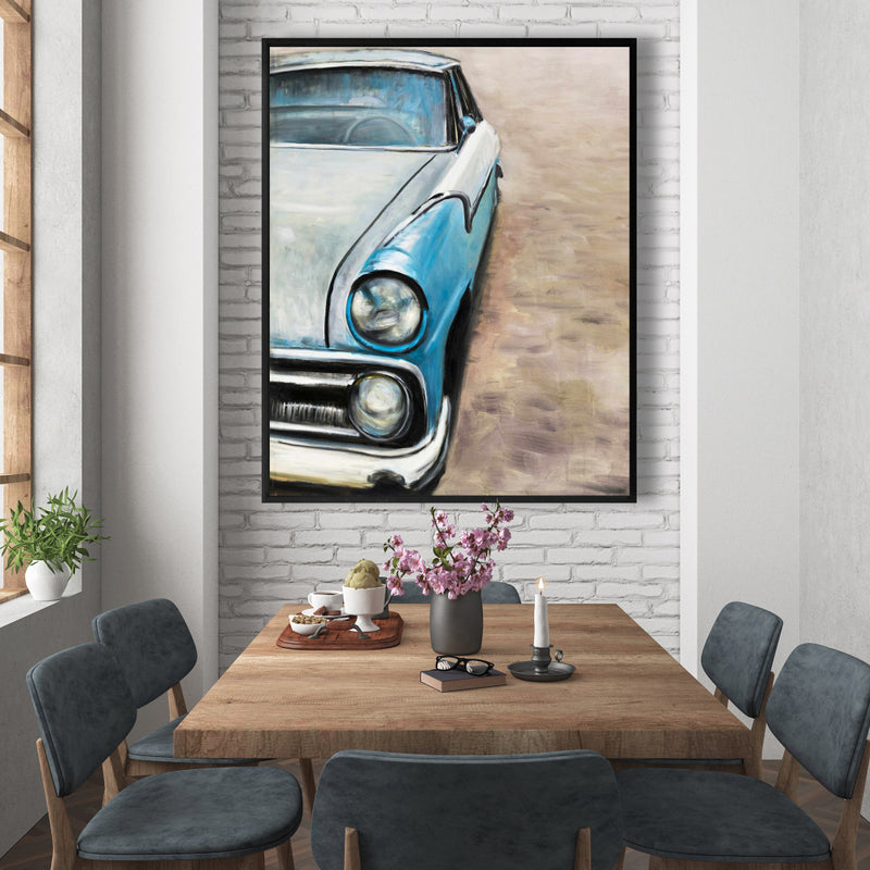 Old Classic Car, Fine art gallery wrapped canvas 24x36