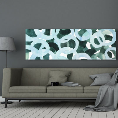 Abstract Circles, Fine art gallery wrapped canvas 16x48