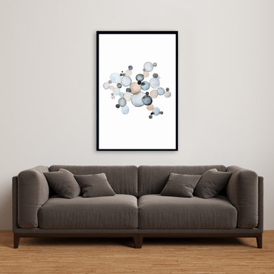Grayish Bubbles, Fine art gallery wrapped canvas 24x36