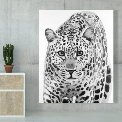 Leopard Ready To Attack, Fine art gallery wrapped canvas 24x36