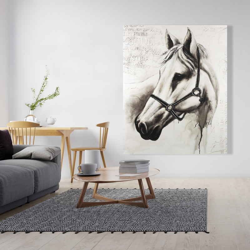 Flicka The White Horse, Fine art gallery wrapped canvas 24x36