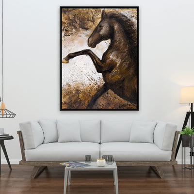 Horse Rushing Into The Soil, Fine art gallery wrapped canvas 24x36