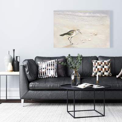 Semipalmated Sandpiper On The Beach, Fine art gallery wrapped canvas 16x48