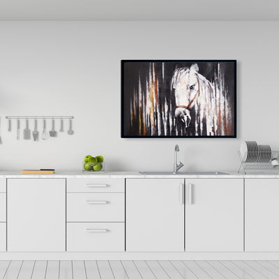 White Horse In The Dark, Fine art gallery wrapped canvas 24x36