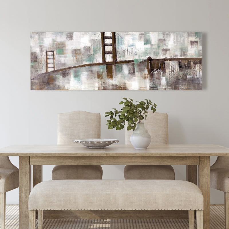 Abstract Golden Gate, Fine art gallery wrapped canvas 16x48