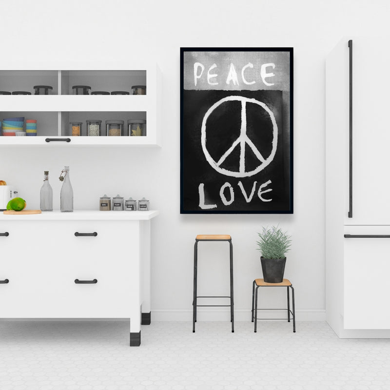 Peace Love Monochrome, Fine art gallery wrapped canvas 24x36