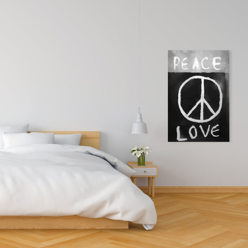 Peace Love Monochrome, Fine art gallery wrapped canvas 24x36