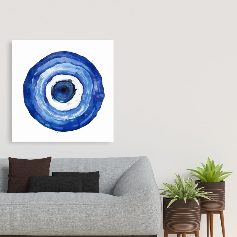 Erbulus Blue Evil Eye, Fine art gallery wrapped canvas 24x36