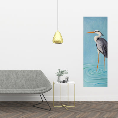 Grey Heron, Fine art gallery wrapped canvas 16x48