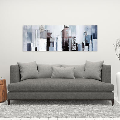 Abstract Building Shapes, Fine art gallery wrapped canvas 16x48
