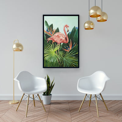 Tropical Flamingo, Fine art gallery wrapped canvas 24x36