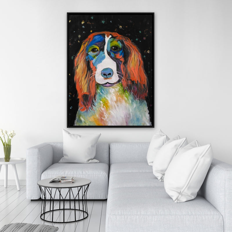 Colorful Dog, Fine art gallery wrapped canvas 24x36