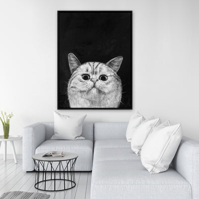 Watching Cat, Fine art gallery wrapped canvas 24x36