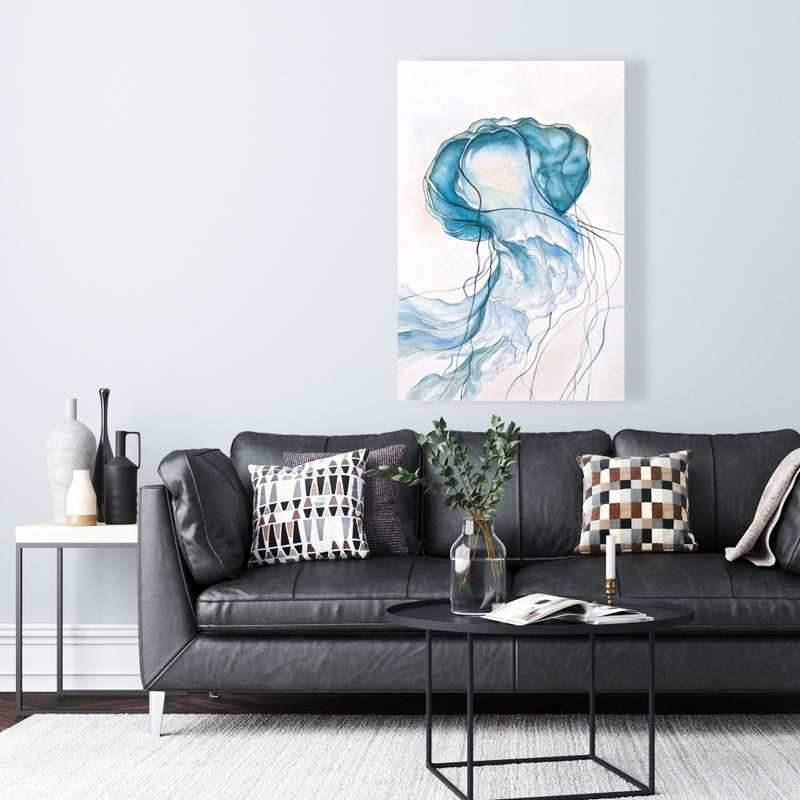 Jellyfish Moving, Fine art gallery wrapped canvas 24x36