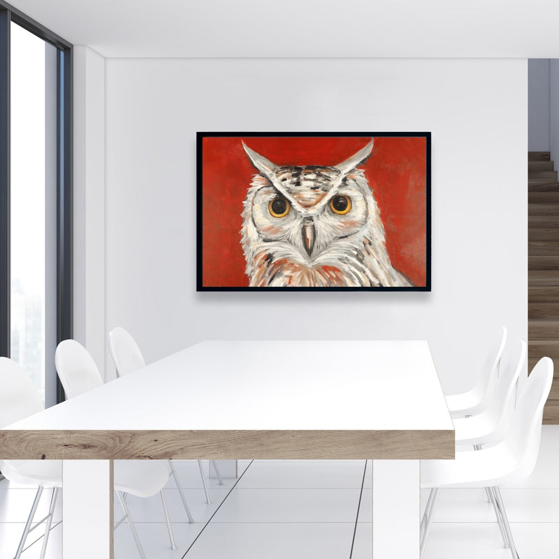 Colorful Eagle Owl, Fine art gallery wrapped canvas 24x36