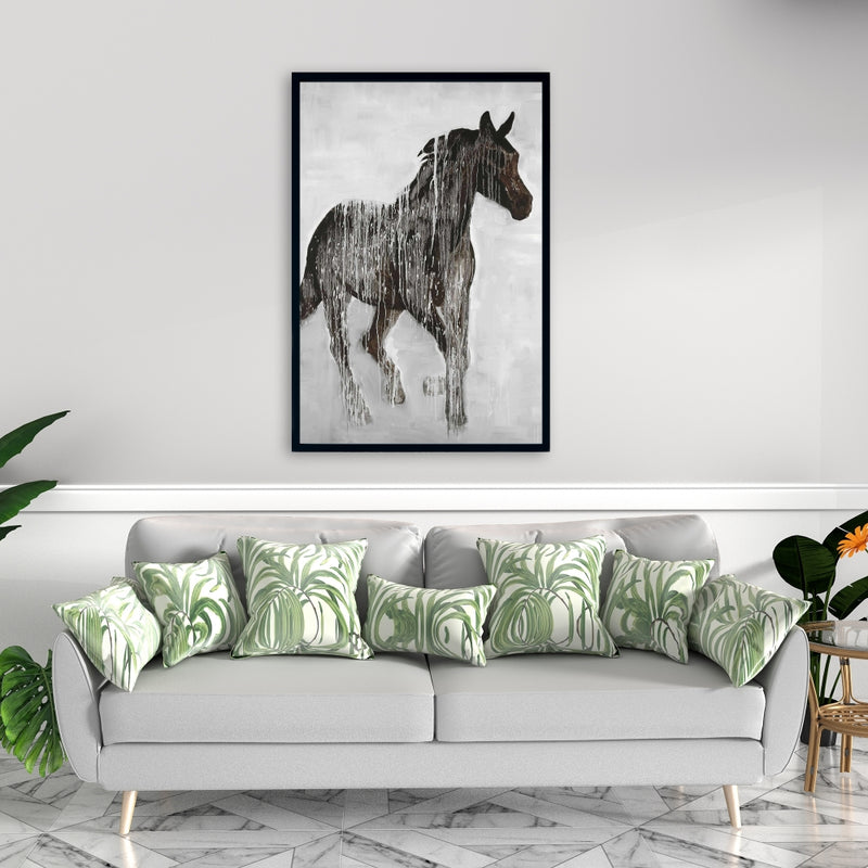 Abstract Brown Horse, Fine art gallery wrapped canvas 24x36